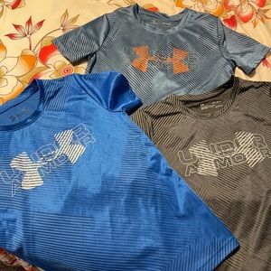 3 boy under armor shirts
